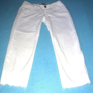 AMERICAN Style Denim Modern Vintage Iris Jeans No. 7 frayed raw hem white size 3